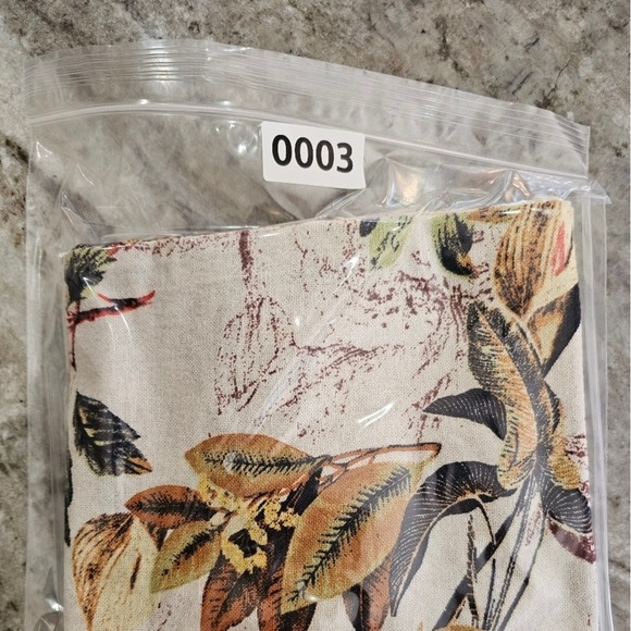 Floral Print Women's 100% Wide Leg Cotton Flowy Pants, Elastic Waist L Vacation - Picture 10 of 10